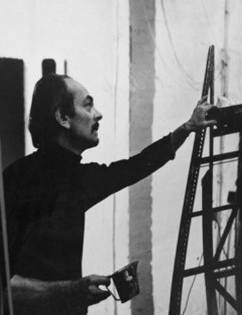 Photograph of John Copnall in his studio